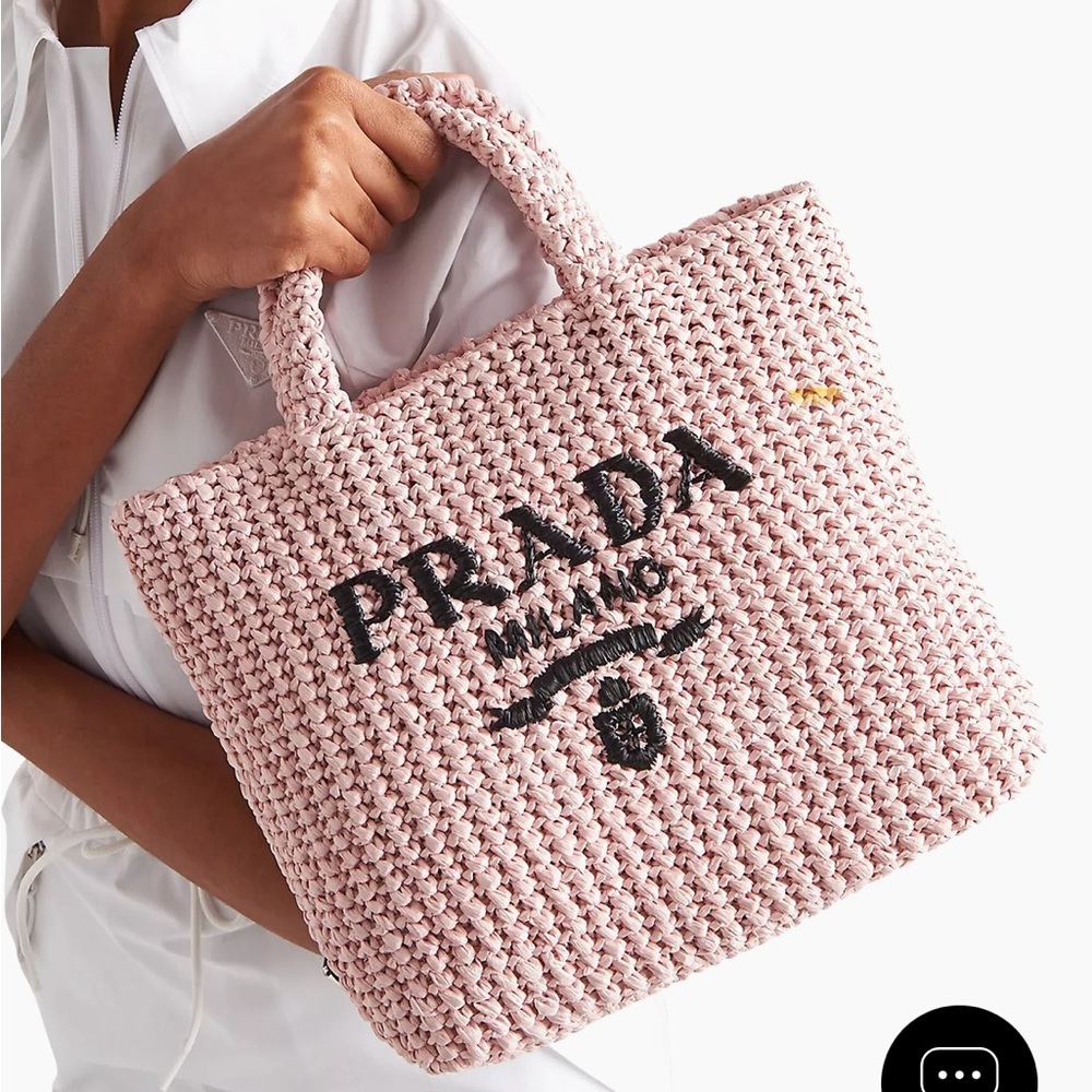 Authentic Prada Small Raffia Tote